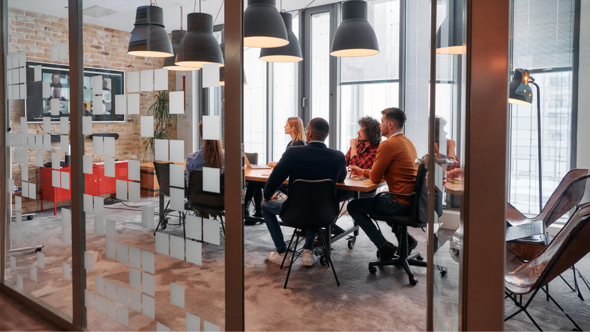 Meeting in office