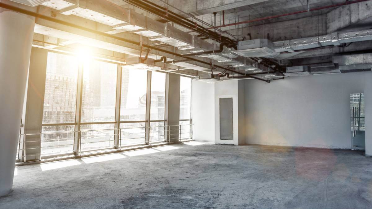 A picture of an office construction