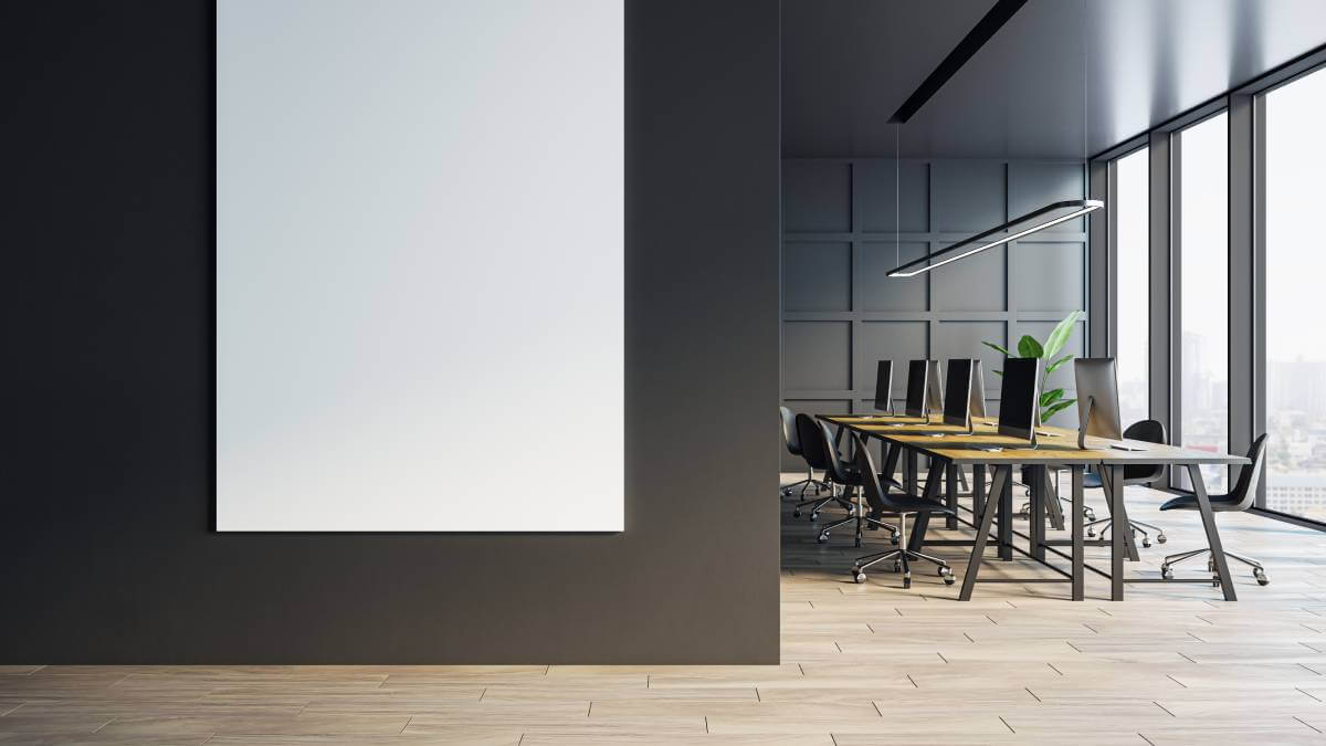 Office room with desks